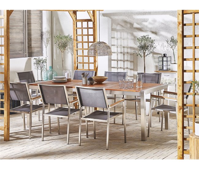 Beliani Conjunto de comedor GROSSETO Blanco