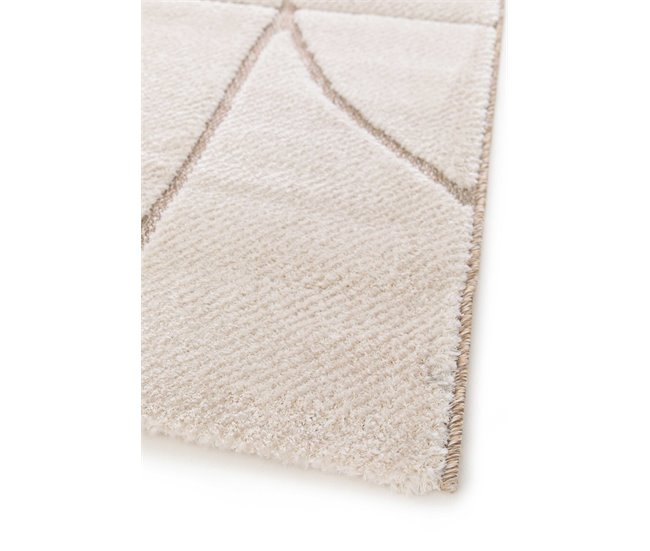 Alfombra diseño cuadros en relieve DIENA - ATTICGO 120x170 Blanco