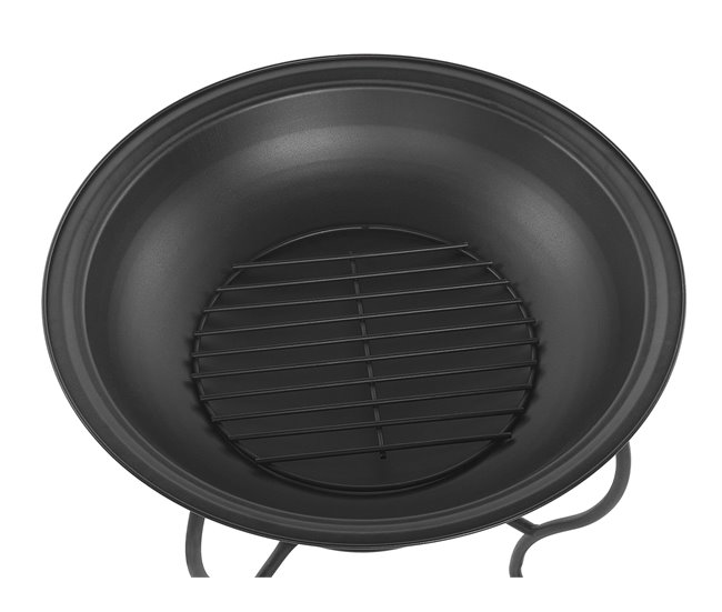 Beliani Fogón de madera NEGARA Negro