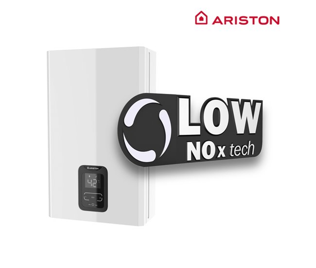 Calentador a gas estanco instantaneo, Ariston, Next Evo X 11 litros/minuto, Gas Natural, Clase Energetica A Blanco Brillo