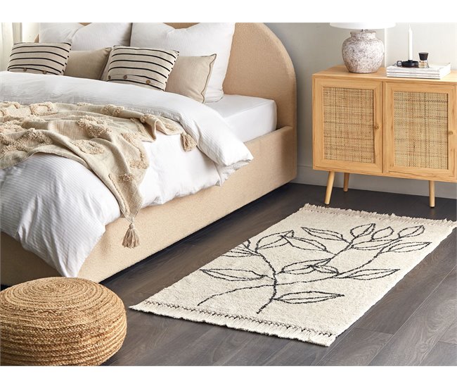Beliani Alfombra de pelo corto SAZLI 80x150 Beige