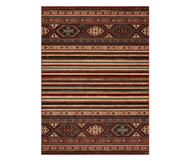 Alfombra de lana KASHQAI 4356 300 Étnico 67x130 Terracota