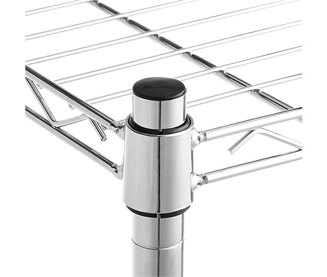 Estantería Metálica con 4 Baldas Ajustables Thinia Home Plateado