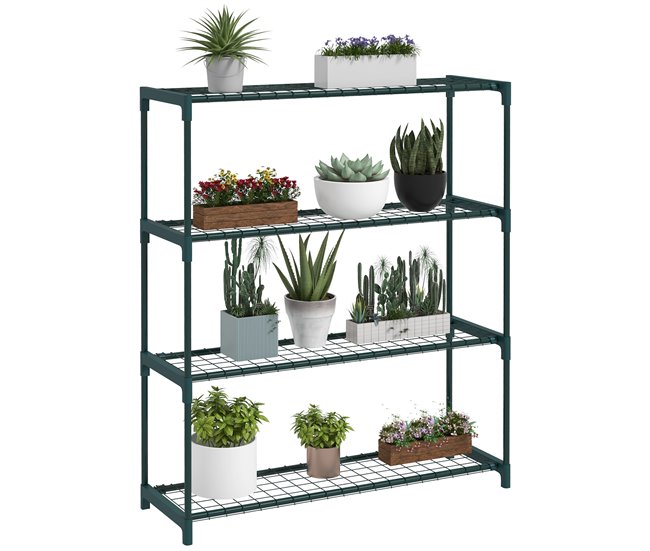 Estantería para Plantas Acero Outsunny Verde