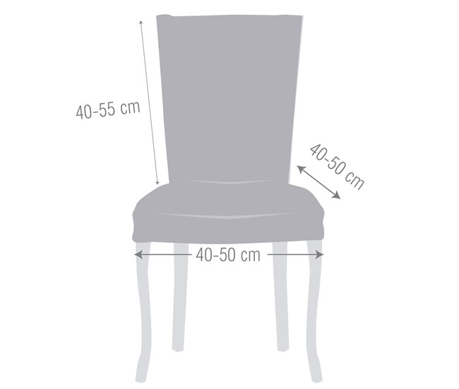 Pack 2 Fundas de Silla con Respaldo Adaptable Modelo Troya Natural/ Blanco