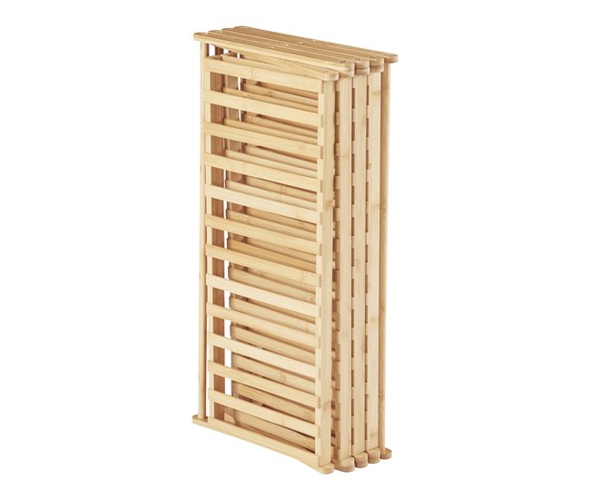 Zapatero plegable Fitzbek de 5 niveles para 10 pares bambú Natural