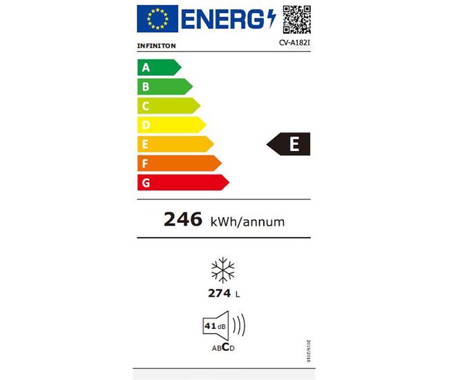 Congelador Vertical Infiniton CV-A182I Gris