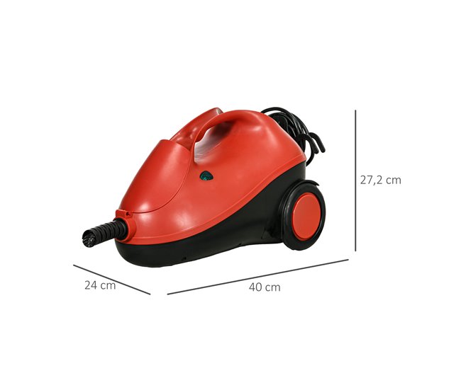 Limpiador a Vapor ABS HOMCOM, ferretería - lavandería y limpieza Rojo