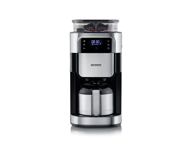 Cafetera con molinillo de goteo, jarra termo 1 L Severin KA 4814 - 1000 W Negro