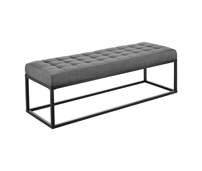 Banco Salta tapizado tela / metal 120x38 Gris