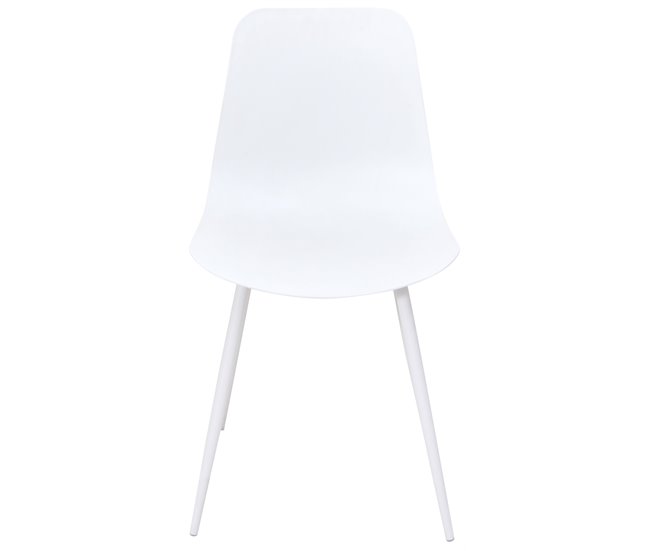 Silla de cocina FLAKE fija PP blanca Blanco