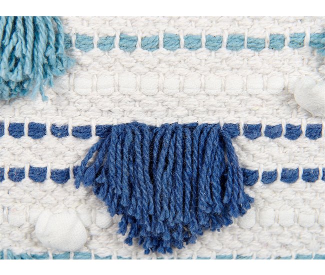 Beliani Cojín decorativo DATURA Azul Claro