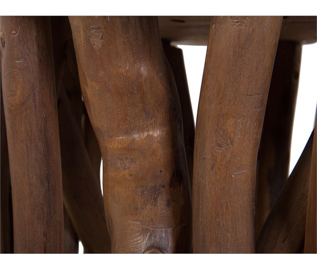 Beliani Mesa auxiliar HOUMA 36x36 Blanco