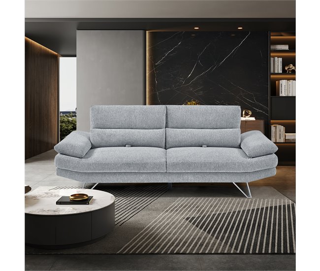 Sofá 3 plazas MARTIN color gris claro Gris Claro