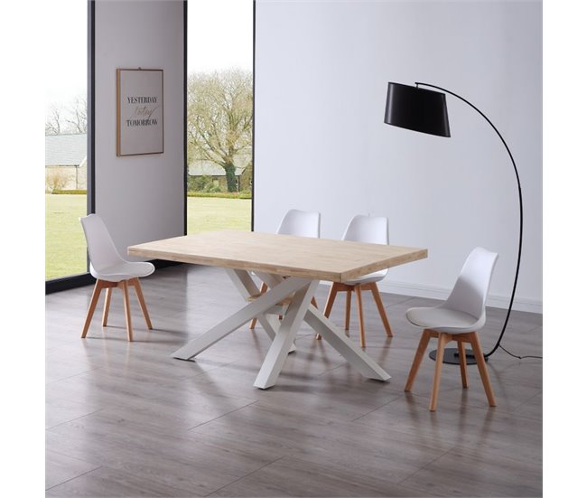 Mesa de comedor Xena 160 100x160 Blanco