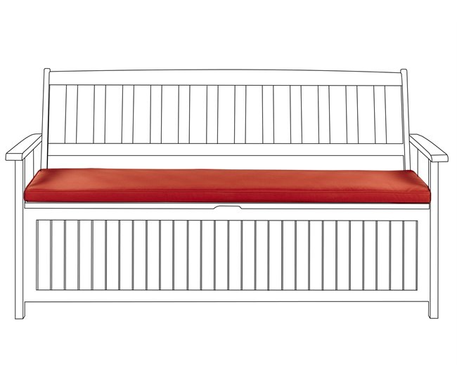 Beliani Cojín de asiento SOVANA 148x45 Rojo