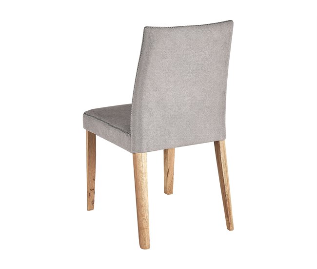 Beliani Silla de comedor PHOLA Gris Claro