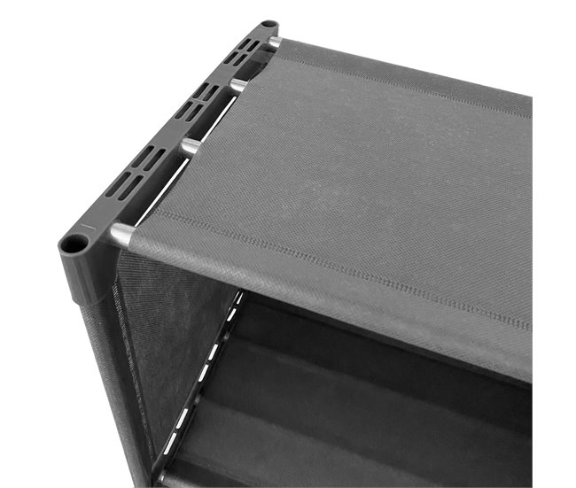 Estanteria Ordenacion 6 Pisos 12 Huecos PVC & Tela Nyana Home 80 Negro