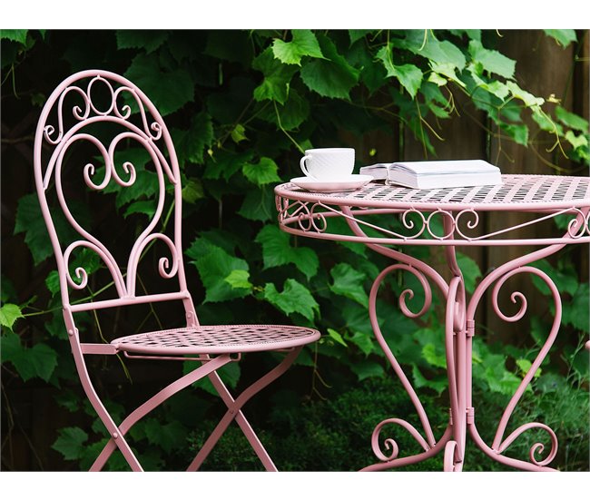 Beliani Conjunto plegable ALBINIA Rosa