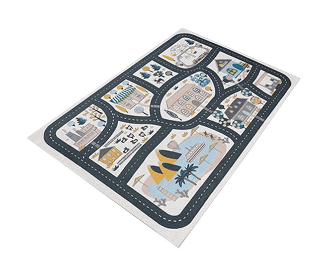 Alfombra De 120 X 180Cm 180x120 Gris