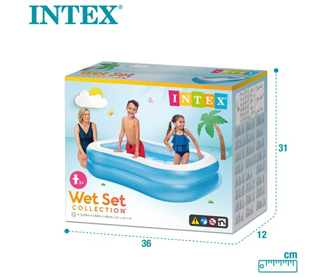 Piscina familiar hinchable INTEX Azul