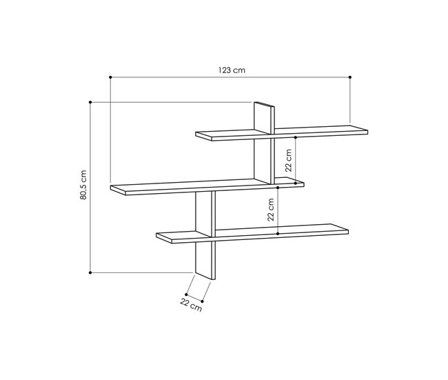 Estantes com efeito madeira 123 Madera