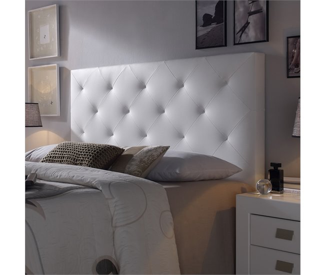 Cabecero tapizado Rombo 140x60 cm 150 Blanco