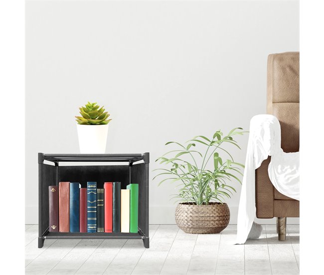 Estanteria Ordenacion 2 Pisos PVC & Tela Nyana Home 41 Negro