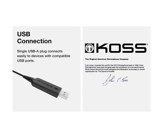 Auriculares con cable KOSS CS100 USB Beige