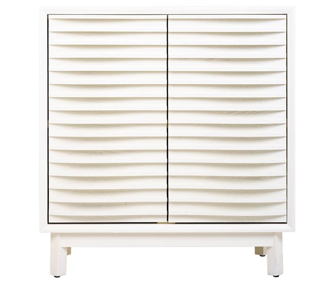 Aparador de madera de 2 puertas Blanco