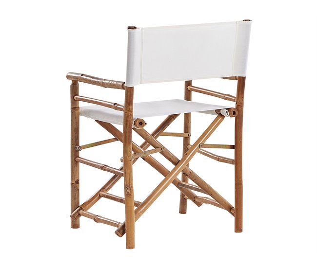 Beliani Silla de jardín MOLISE Blanco/ Beige
