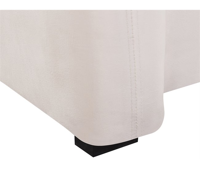 Beliani Sofá de 3 plazas Terciopelo VELTADA Blanco/ Beige