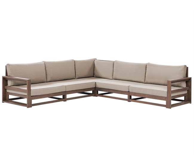 Beliani Conjunto de jardín TIMOR Gris Oscuro