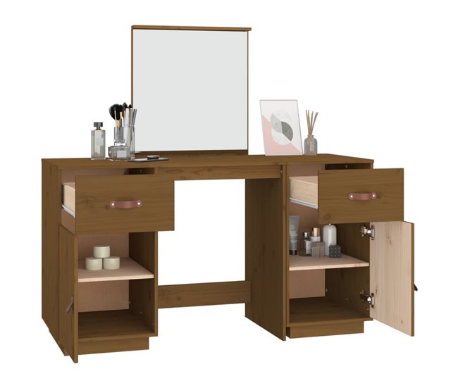 Tocador con espejo 95 Marron