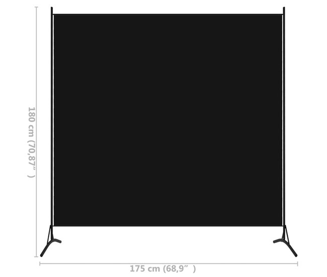 Biombo - Separador Divisor Negro