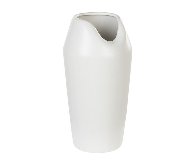 Beliani Jarrón decorativo APAMEA Blanco