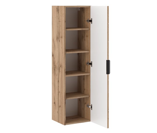 Conjunto de muebles con doble lavabo 2 compartimientos y columna Teren 140 Madera