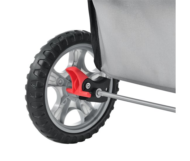 Carrito para mascotas impermeable acero / poliéster Gris