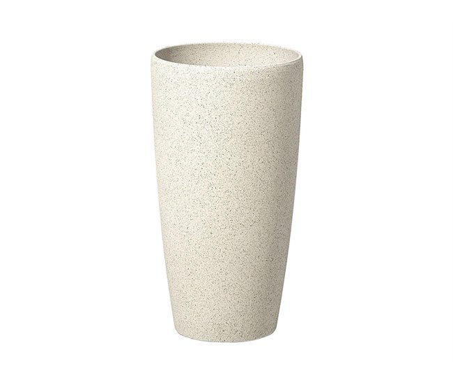 Beliani Conjunto de 2 macetas ABDERA Beige