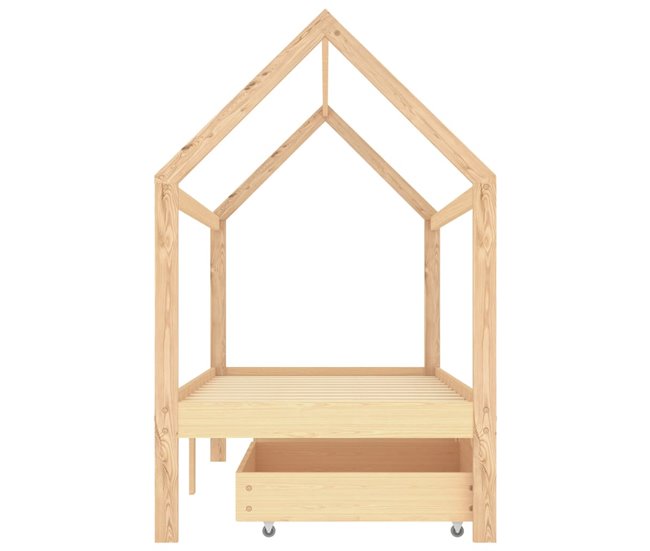 Estructura De Cama Infantil 206x97 Marron