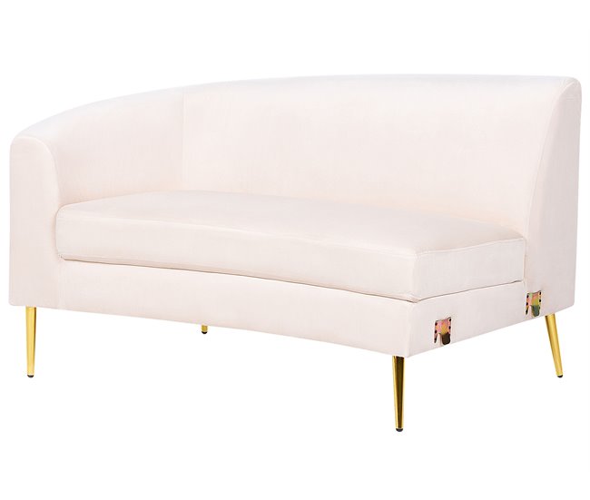Beliani Sofá en U Terciopelo MOSS Beige