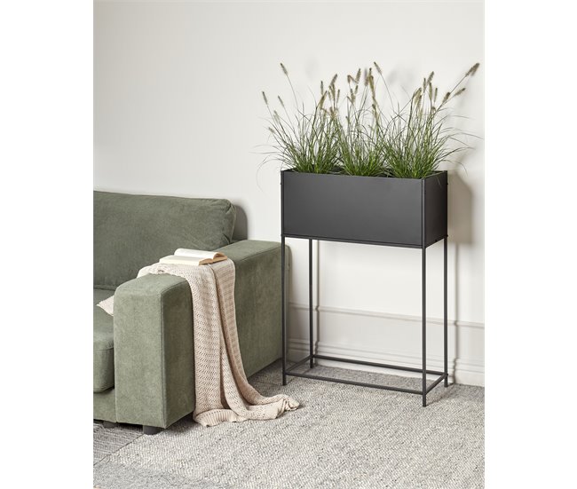 Beliani Maceta con patas TAPIEN Negro