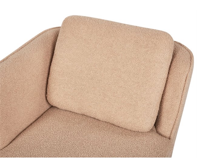 Beliani Chaise longue derecho Bouclé ARTHEZE Beige