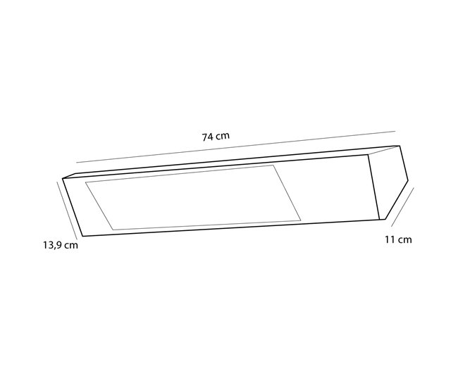 Lámpara De Calefacción Wifi Por Exterior CALDO Gris