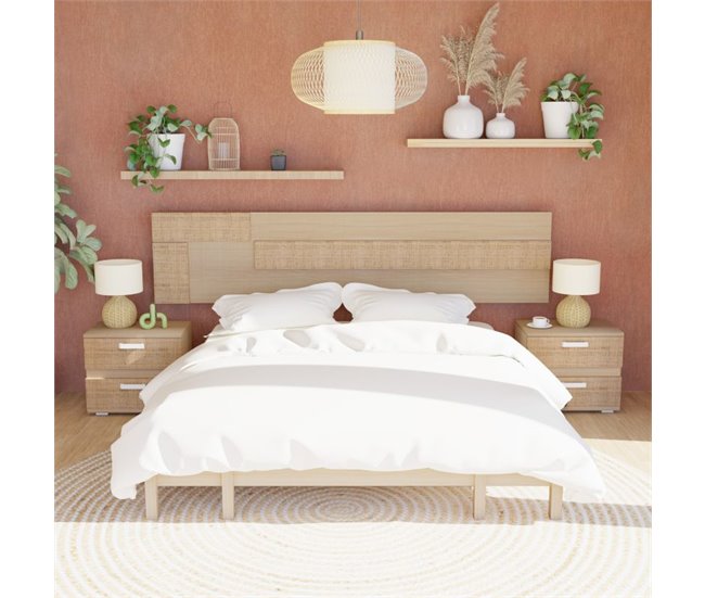 Cabecero Ataneq Tex Leds Marron