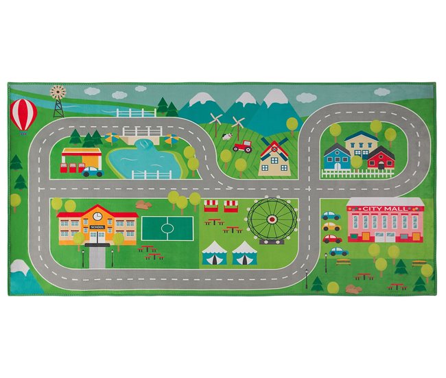 Beliani Alfombra para niños SEBEN Verde