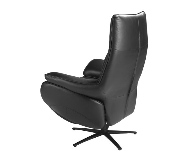 ANGEL CERDÁ Sillón relax giratorio piel Negro