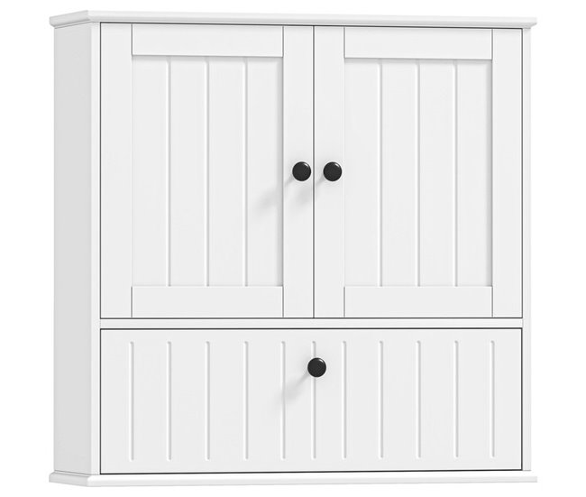 Armario de Pared MDF HOMCOM, hogar - baño Blanco