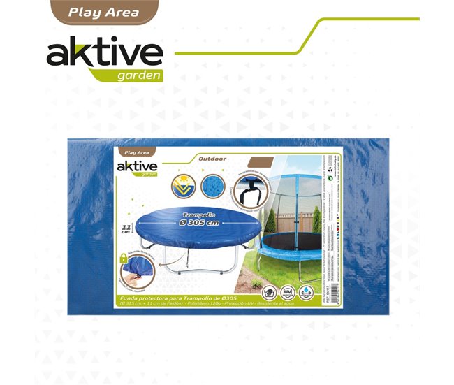 Cobertor cama elástica waterproof y protección UV Aktive Azul