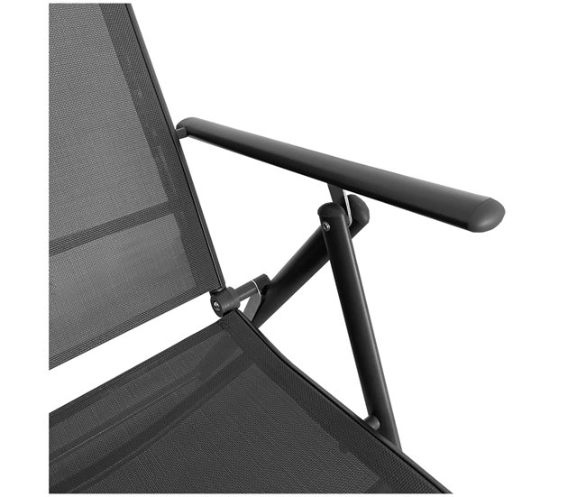 Acomoda Textil – Silla Plegable de Acero. (Pack 4 Unidades) Negro